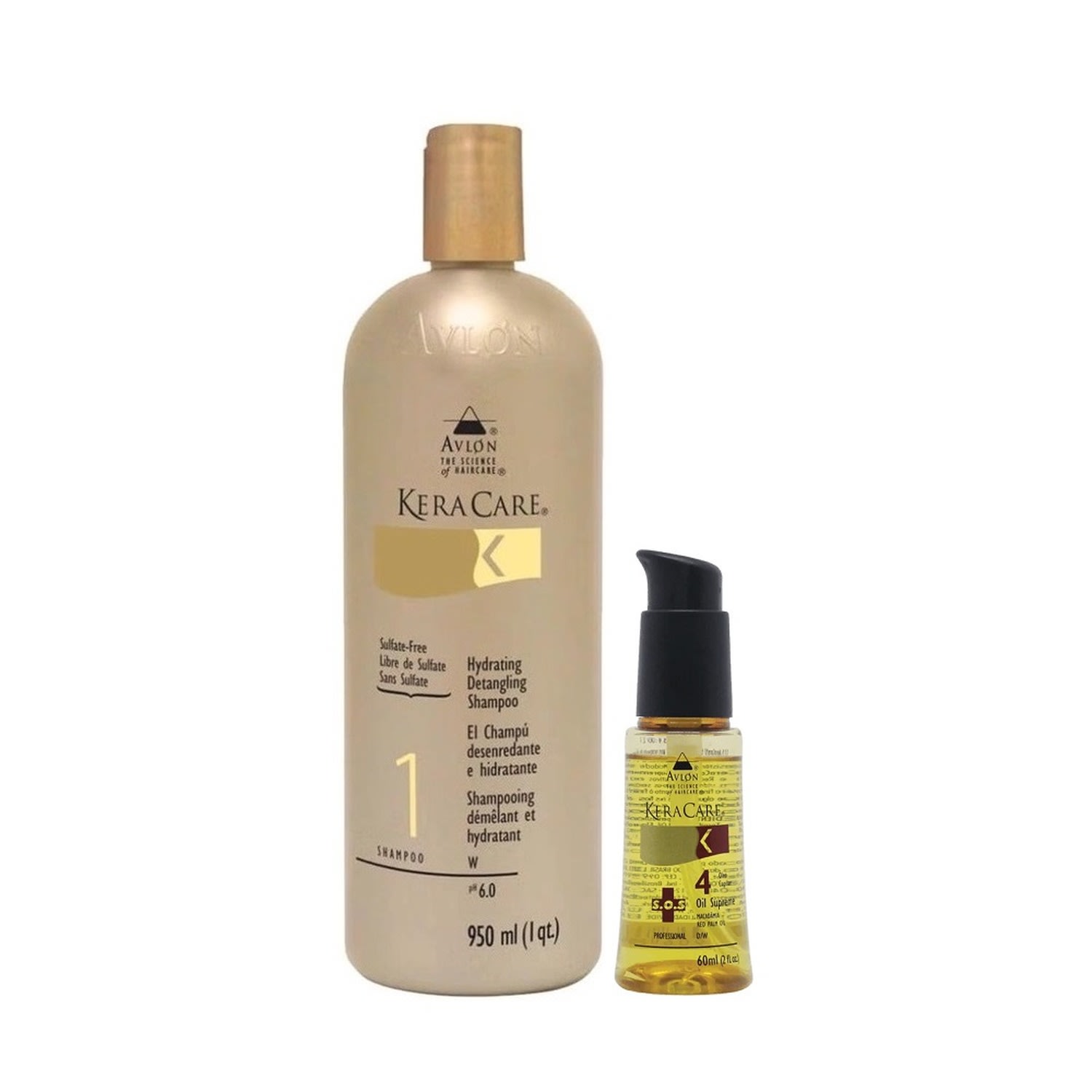 Kit Avlon KeraCare - Shampoo Hydrating 950ml + Oil Supreme S.O.S 60ml