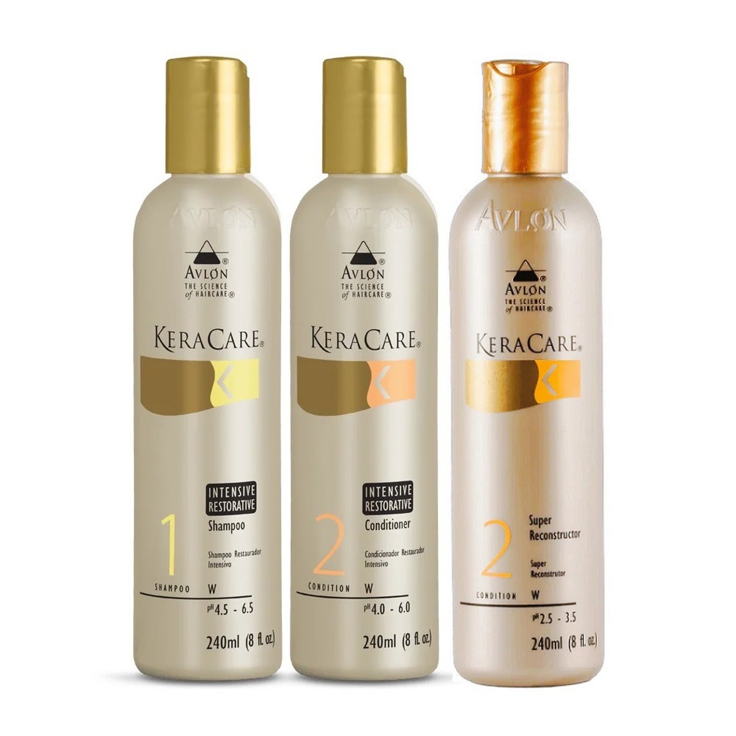 Kit Avlon KeraCare Intensive Restorative - Shampoo 240ml + Condicionador 240ml + Super Reconstrutor 240ml