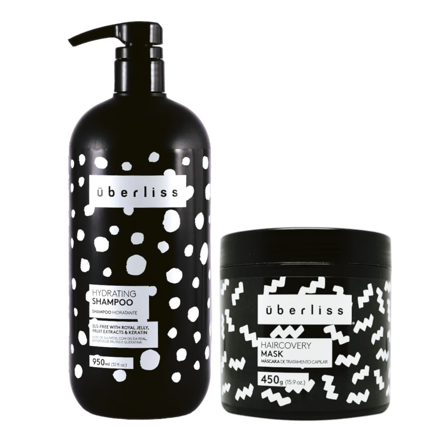Kit Avlon Uberliss Hydrating - Shampoo 950ml + Máscara HairCovery 450g