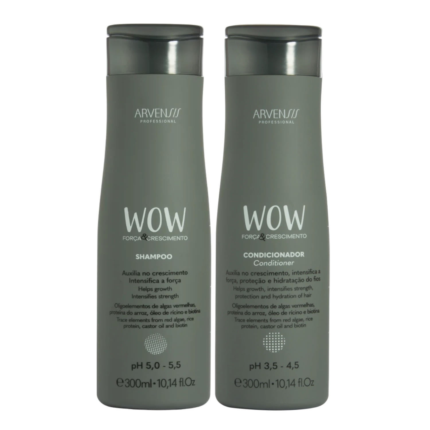 Kit Arvensis WOW Força & Crescimento - Shampoo 300ml + Condicionador 300ml