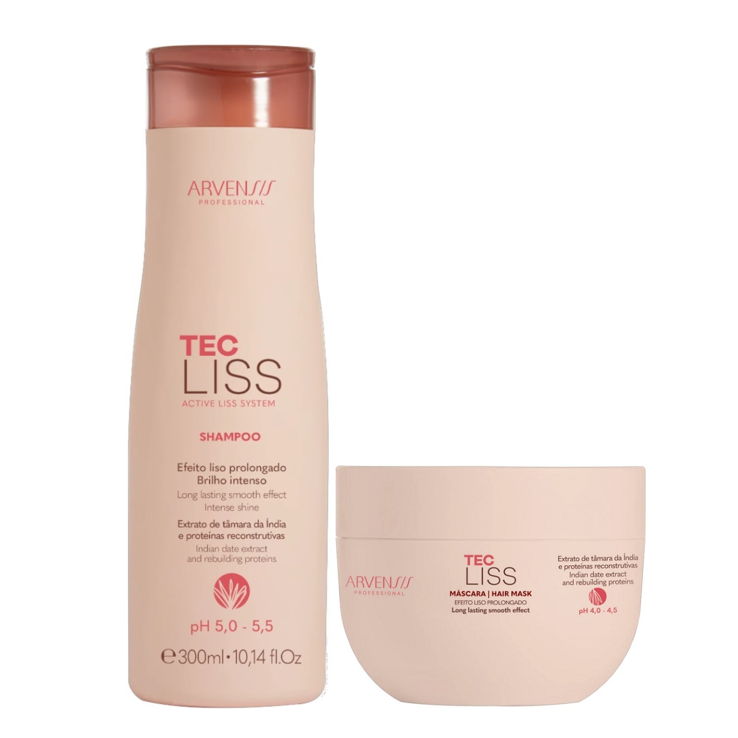 Kit Arvensis Tec Liss - Shampoo 300ml + Máscara 250g