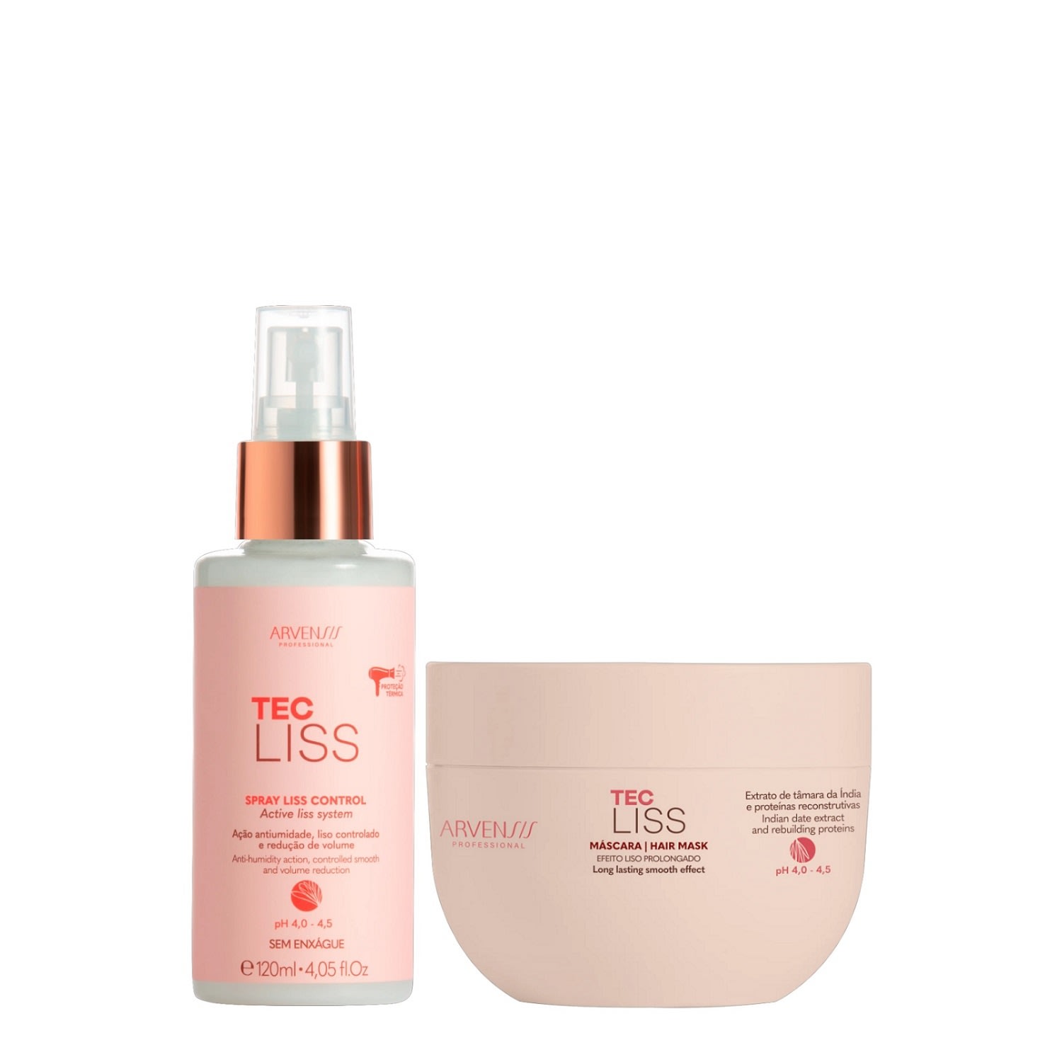 Kit Arvensis Tec Liss - Máscara 250g + Spray Finalizador 120ml