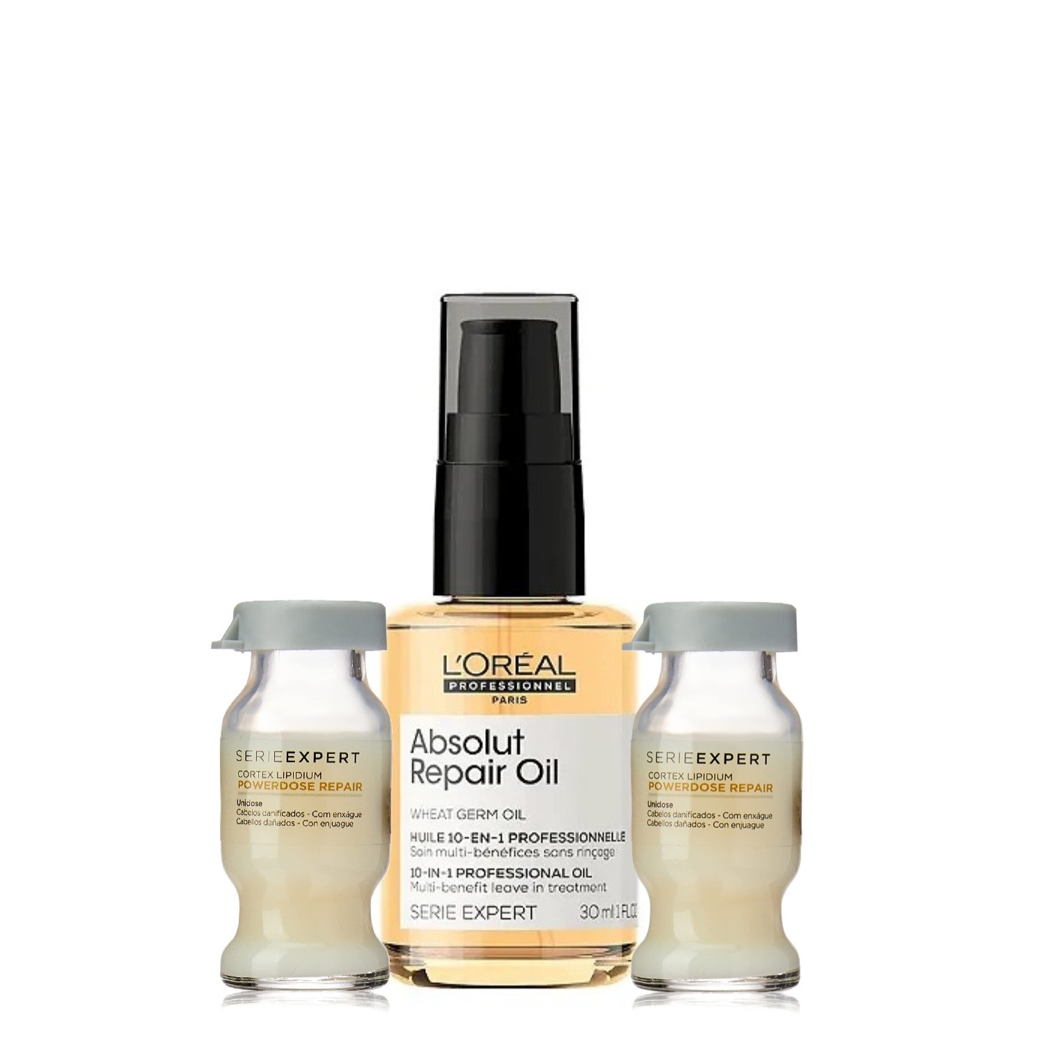 Kit L'Oréal Professionnel Absolut Repair Oil + Cortex Lipidium (3 Produtos)