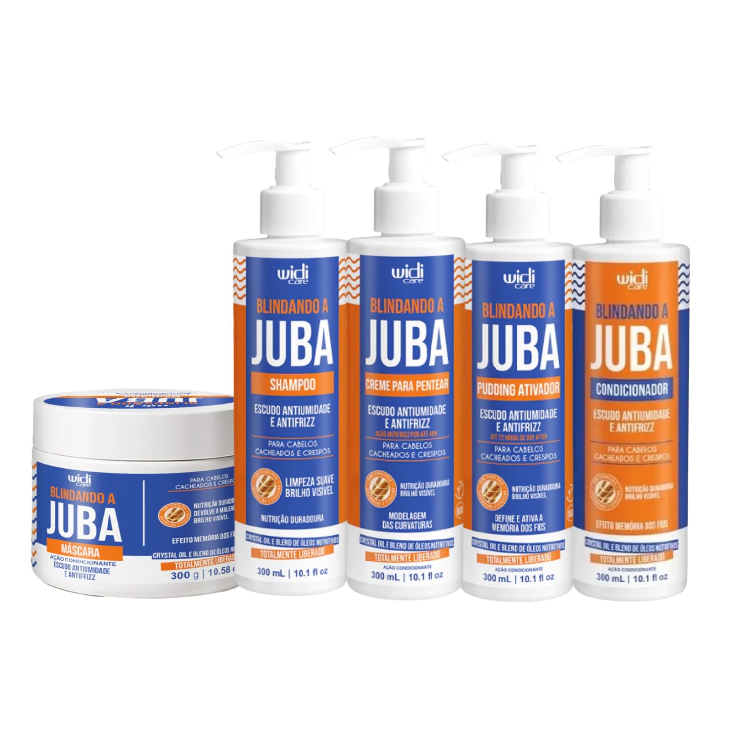 Kit Widi Care Blindando A Juba - Shampoo + Máscara + Creme de Pentear + Pudding + Condicionador