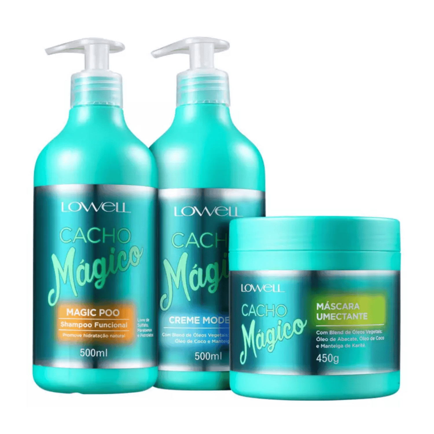 Kit Lowell Cacho Mágico Trio (3 Produtos)