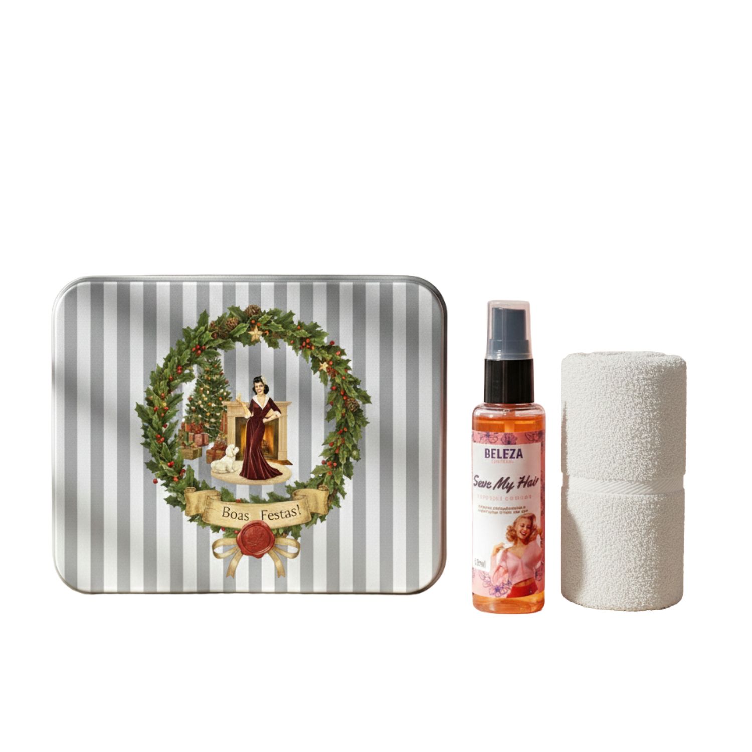 Kit presente Cabelos Perfumados toalha mágica Beleza Express