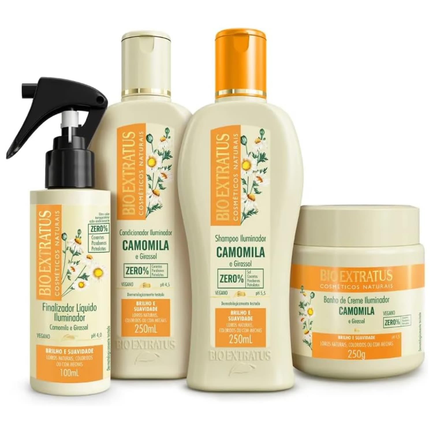 Kit Bio Extratus Camomila Linha Completa Iluminador Loiros