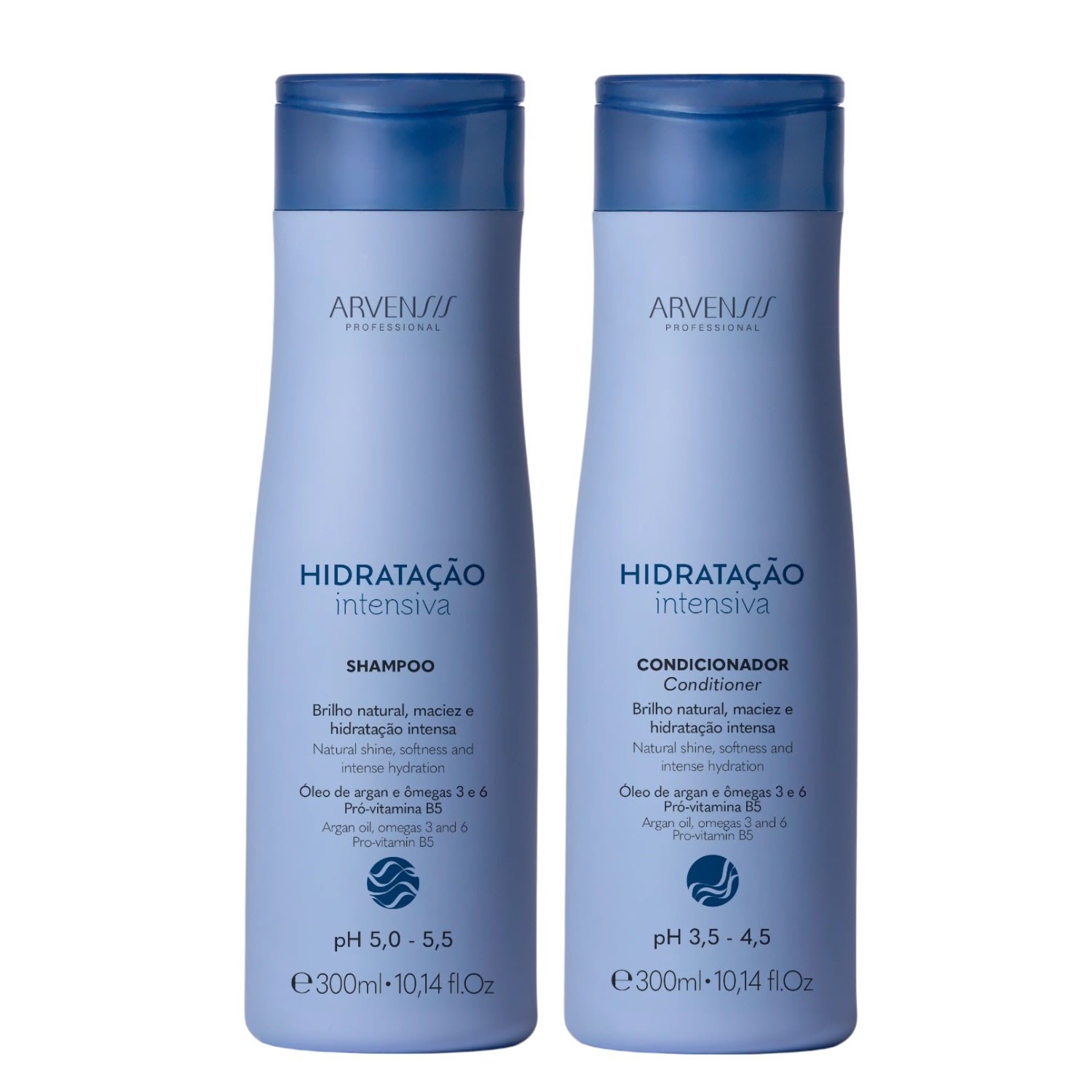 Kit Arvensis Hidratação Intensiva - Shampoo 300ml e Condicionador 300ml