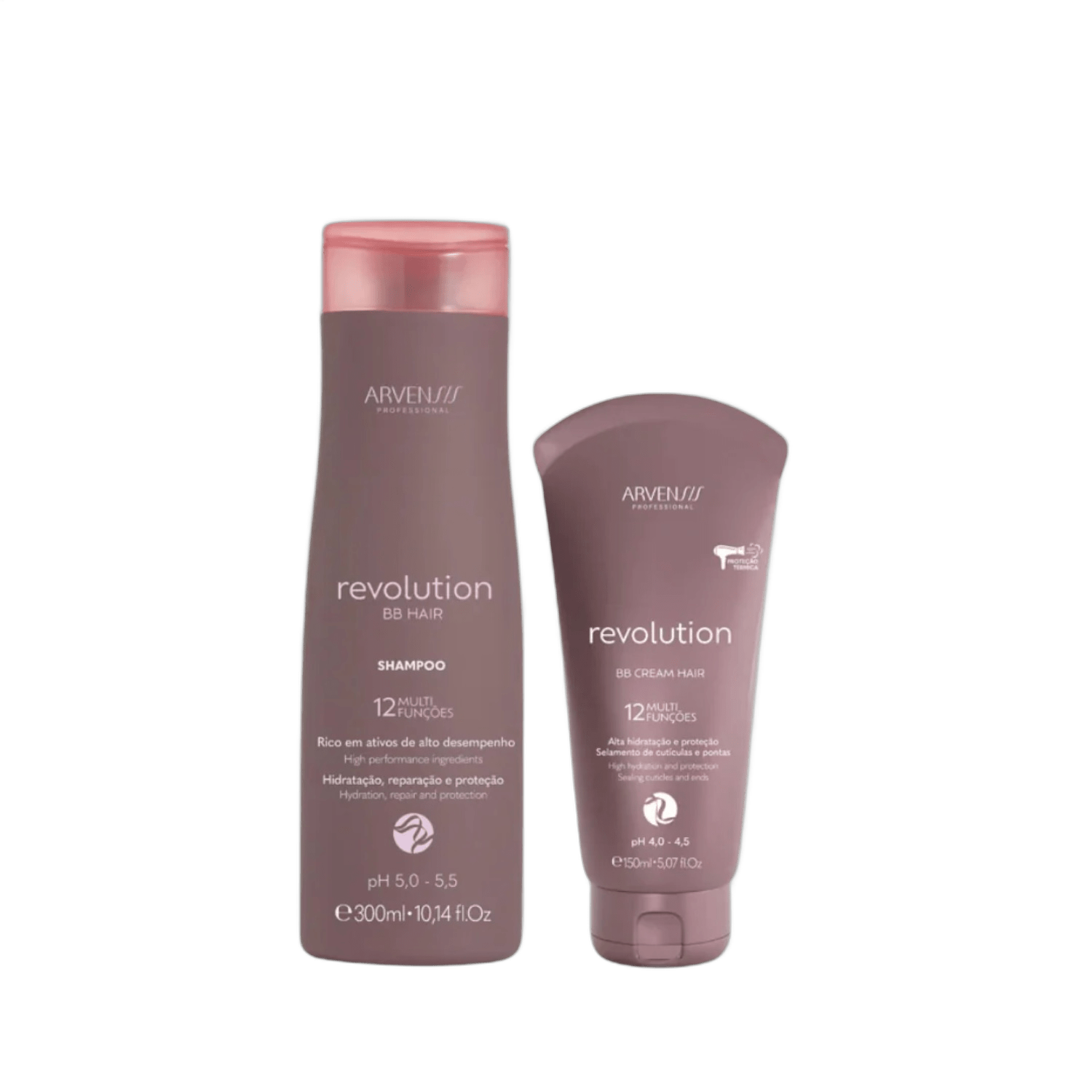 Kit Arvensis BB Hair Revolution - Shampoo 300ml e Leave-in 150ml