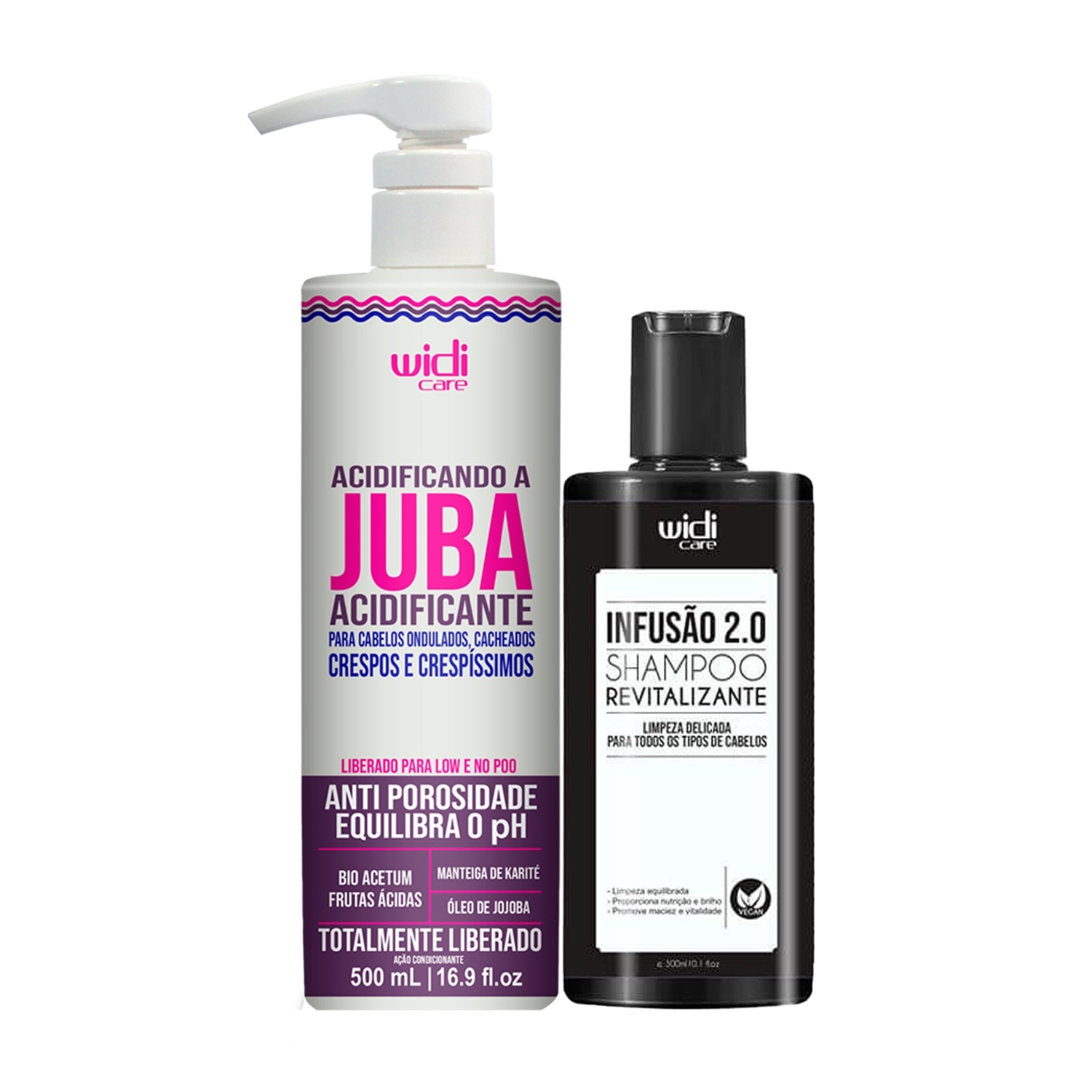 Kit Widi Care Acidificante Juba + Shampoo Infusão 2.0 300ml