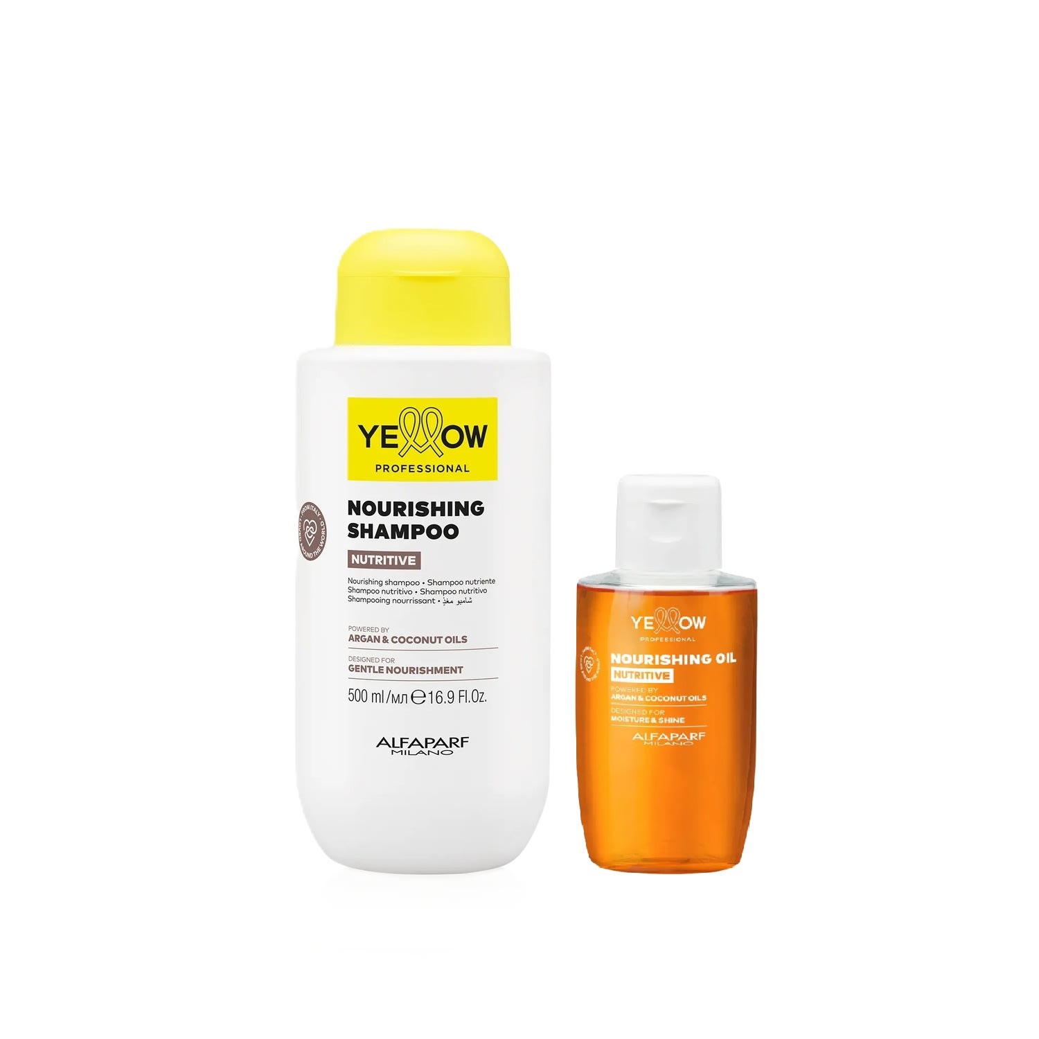 Kit Yellow Nutritive Tratamento Nutritivo - Shampoo 500ml + Óleo Capilar 100ml