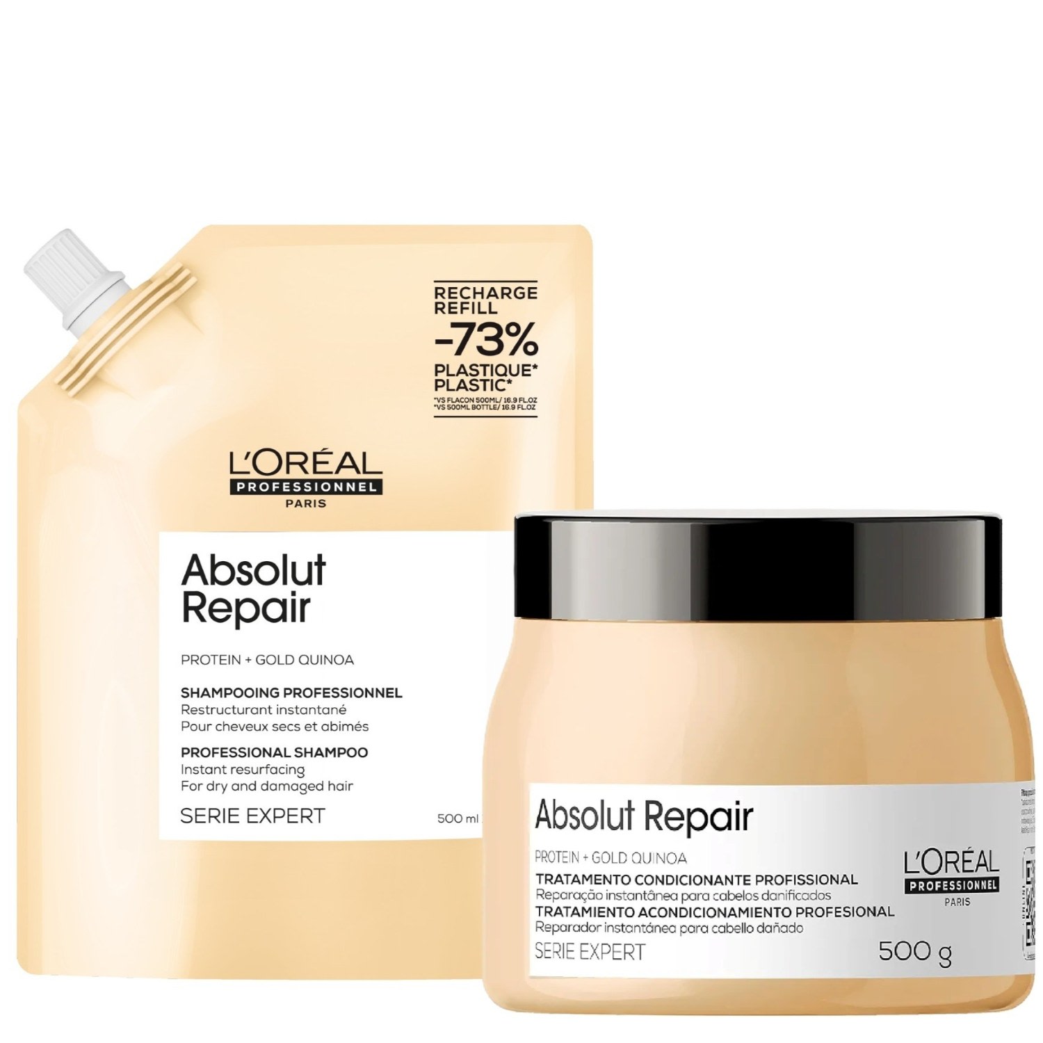 Kit L'Oréal Professionnel Serie Expert Absolut Repair Omega-9 + Protein Refil Intense (2 Produtos)