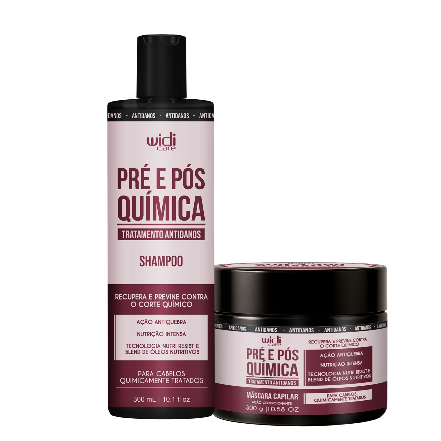Kit Widi Care Pré e Pós Química Shampoo + Máscara