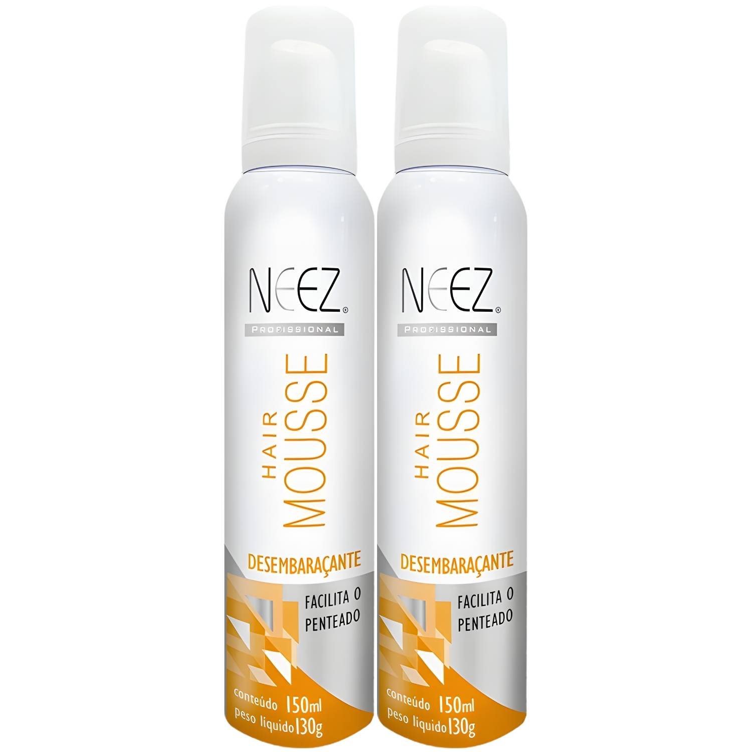 Kit 2 Mousse Desembaraçante Capilar Neez Finalizador Facilita Penteado Hidratante Ação Rápida 150ml