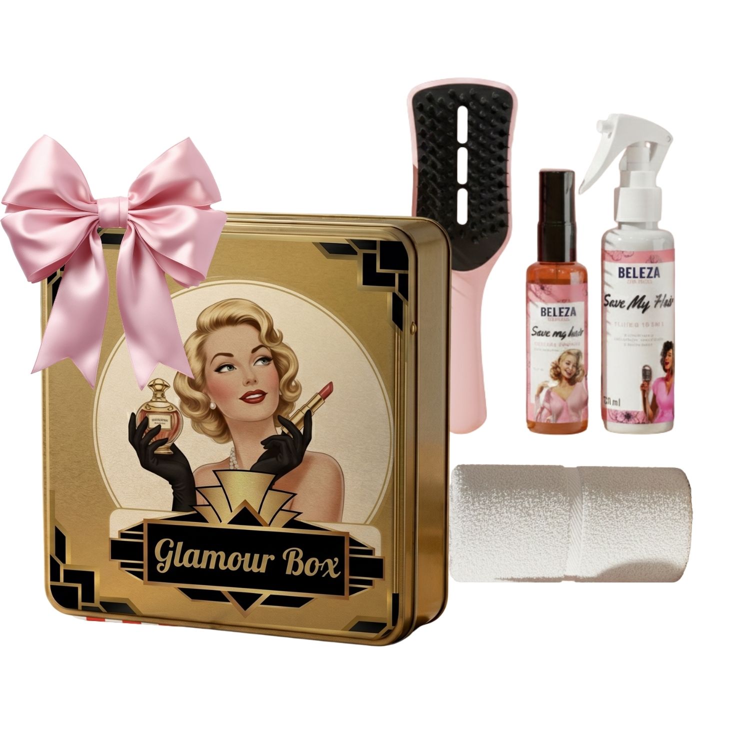 Kit presente Glamour Box Cabelo de Diva Beleza Express