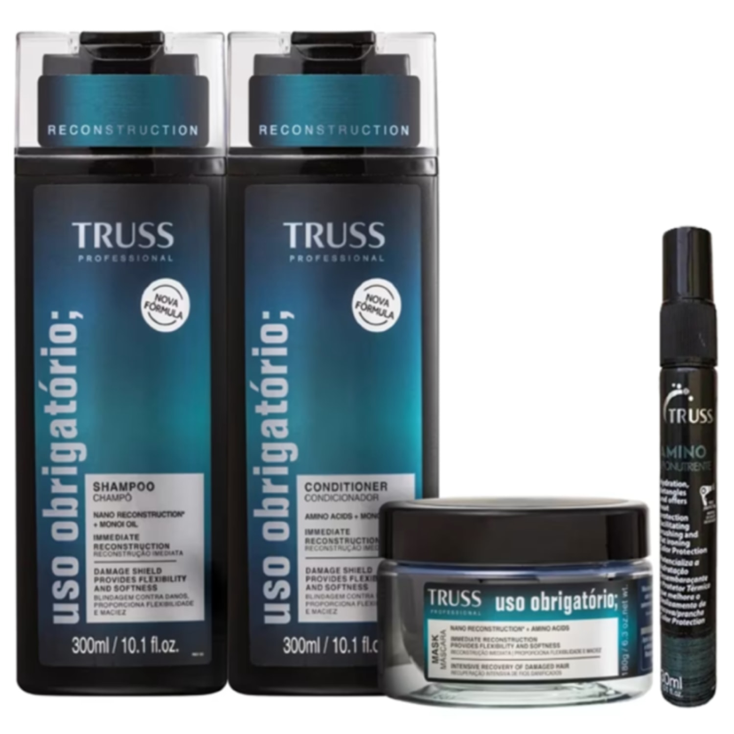 Kit TRUSS Uso Obrigatório + Caneta Amino 30ml Quarteto (4 Produtos)