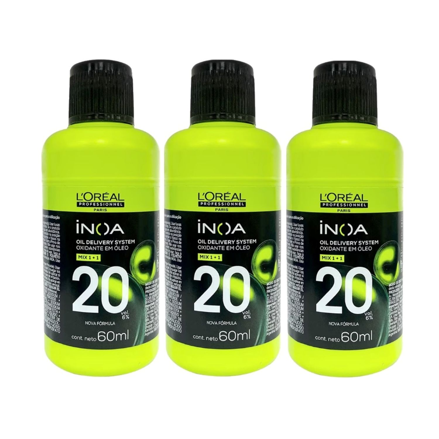Kit L'Oréal Professionnel Inoa - Oxidante 20 Volumes 60ml (3 unidades)