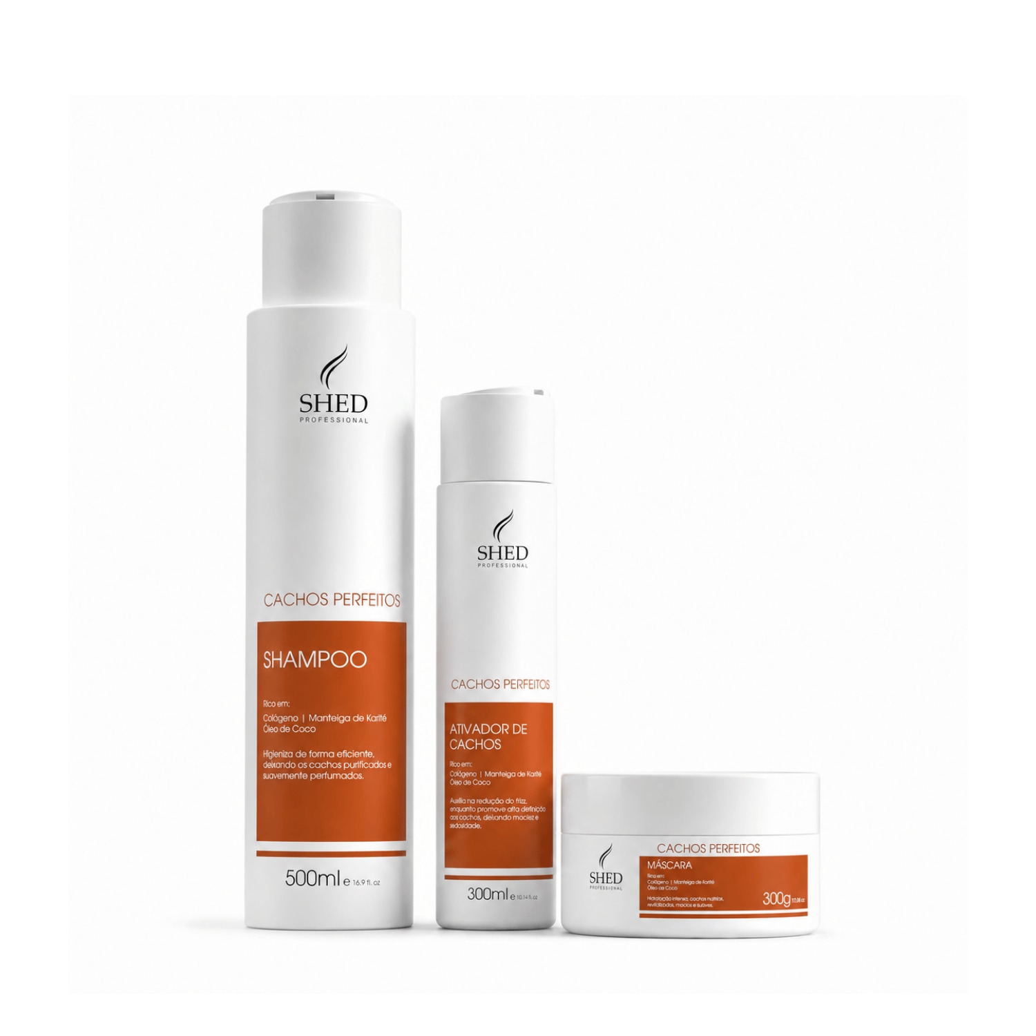 Kit Cachos Perfeitos Shed Professional: HidrataÃ§Ã£o e Controle de Volume