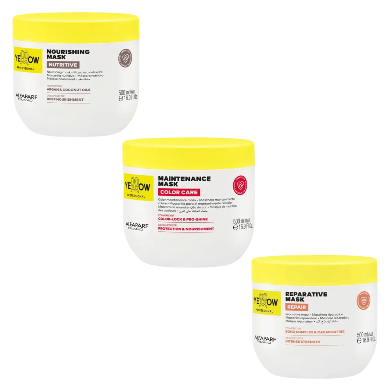 Cronograma Capilar Yellow Color Care Nutritive e Repair 500g