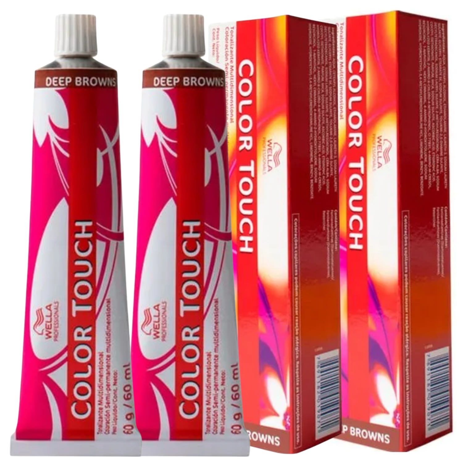 Tonalizante Cabelo Wella Professionals Color Touch 7.7 Loiro Médio Kit 2 Unidades