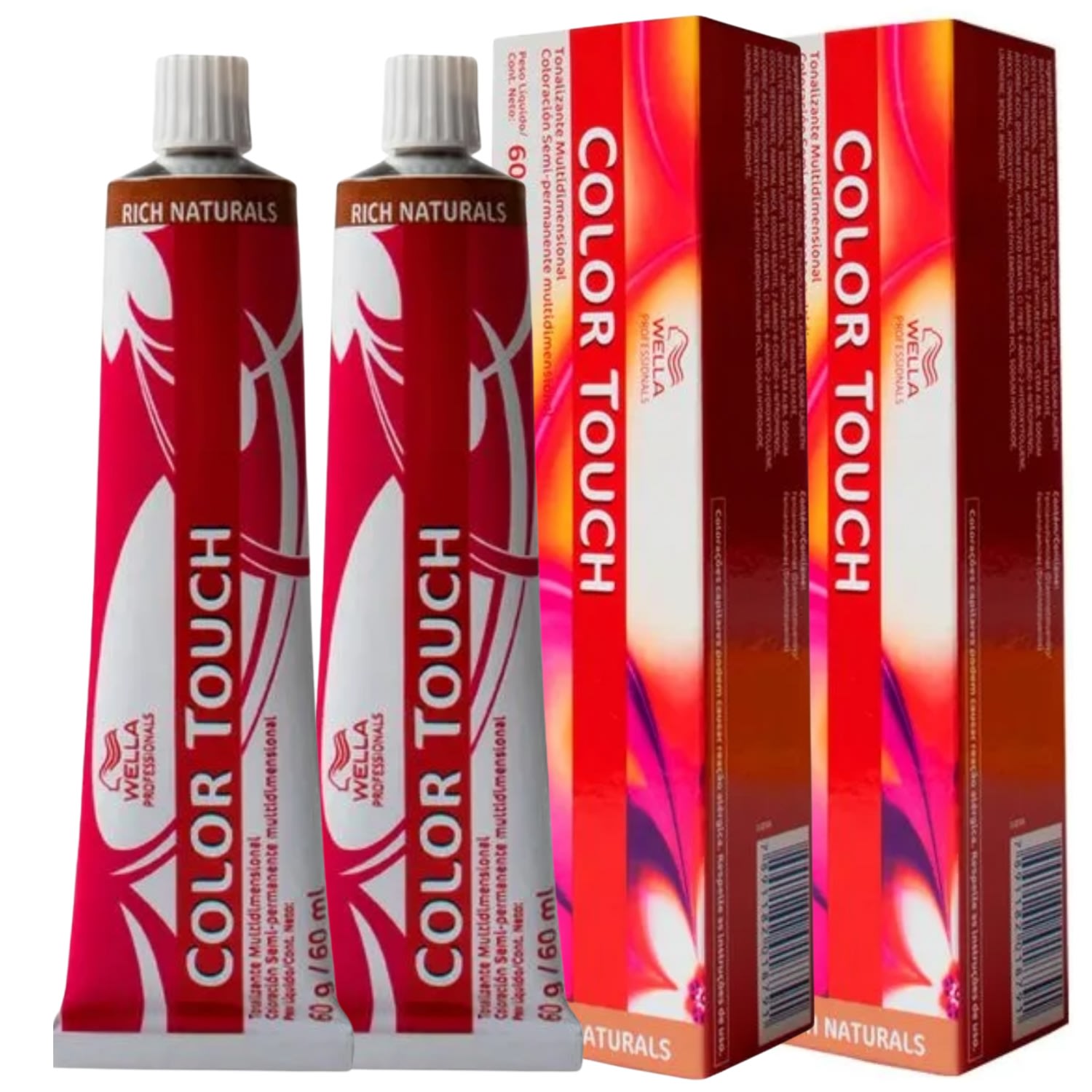 Tonalizante Cabelo Wella Professionals Color Touch 8.81 Loiro Claro Perolado Kit 2 Unidades