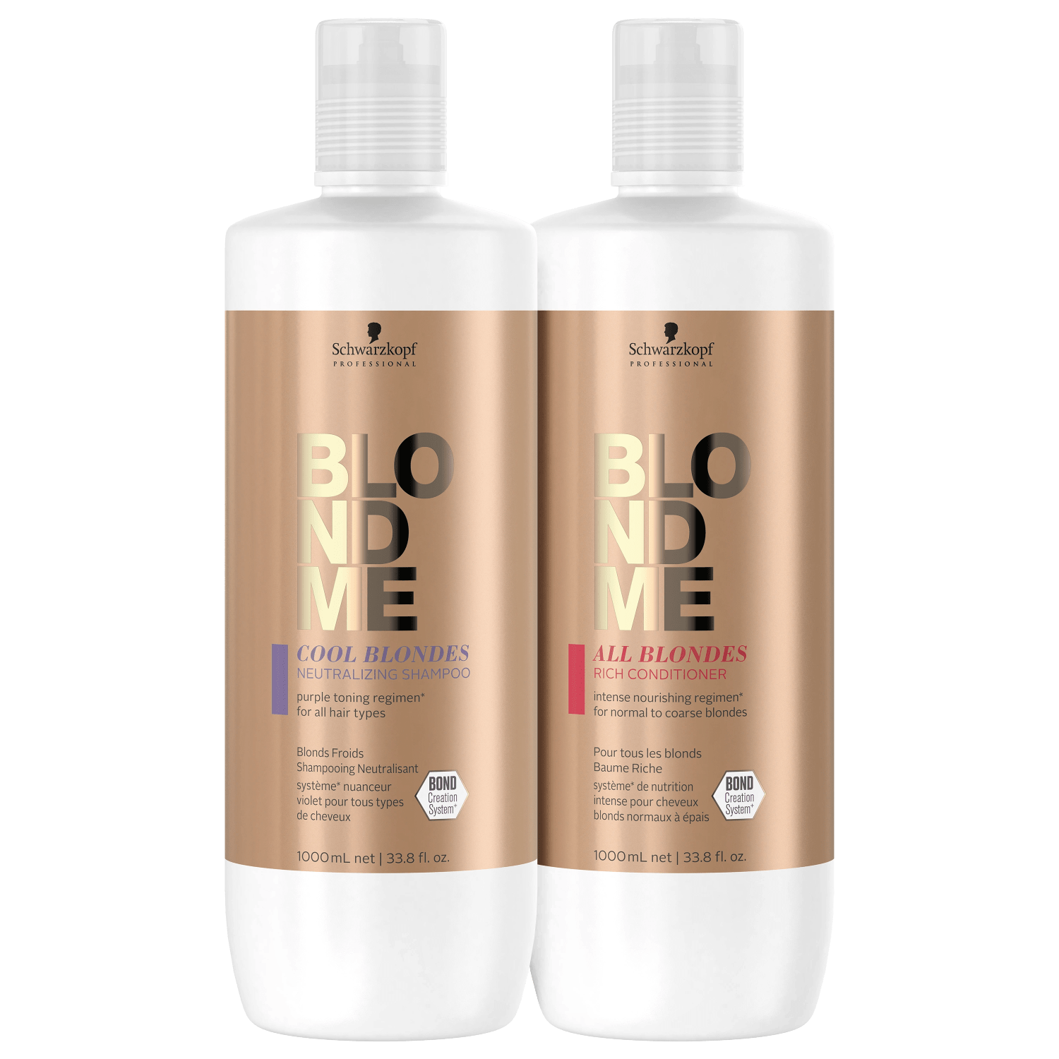 Kit Schwarzkopf Professional BlondMe Cool + All Blondes Salon (2 Produtos)