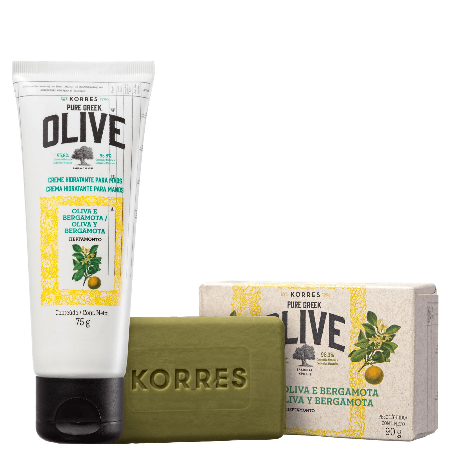 Kit Korres Pure Greek Olive e Bergamota (2 Produtos)