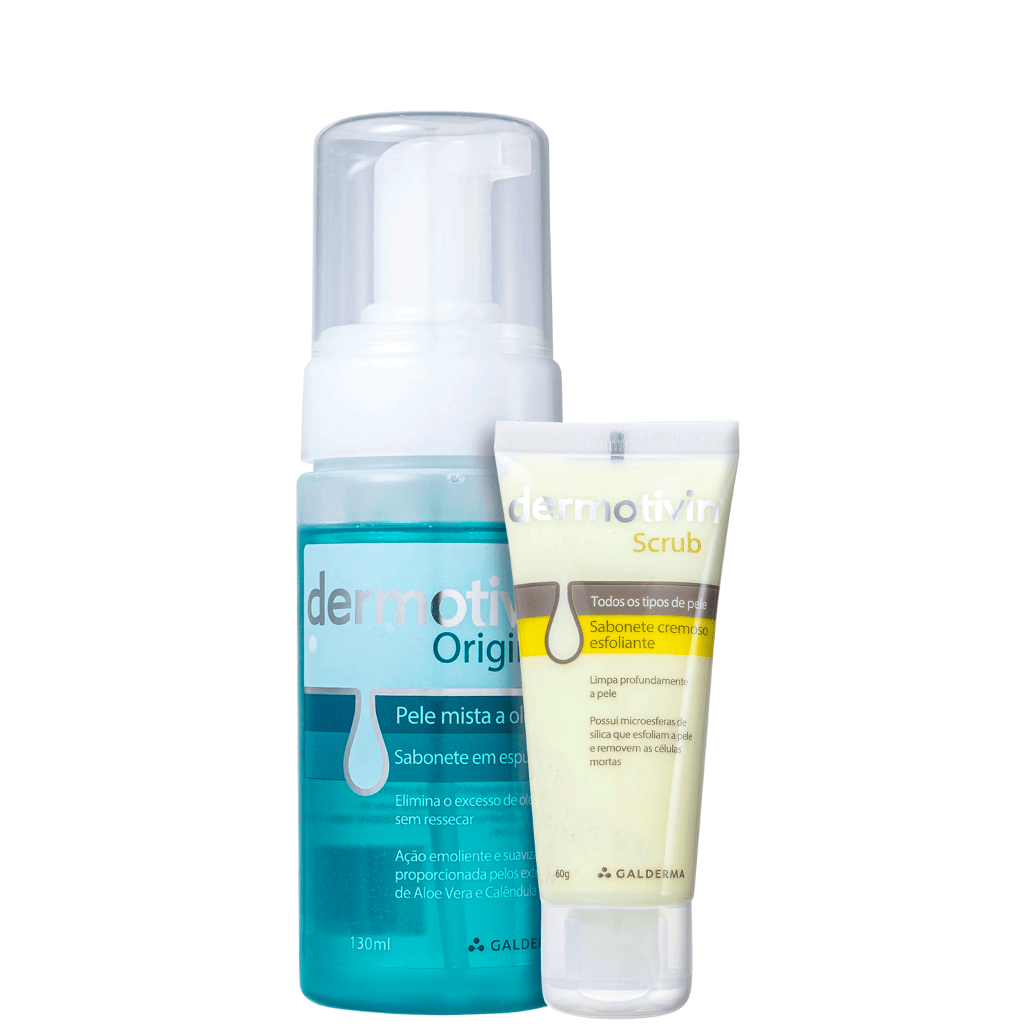 Kit Dermotivin Limpeza e Esfoliação Pele Mista Duo (2 Produtos)