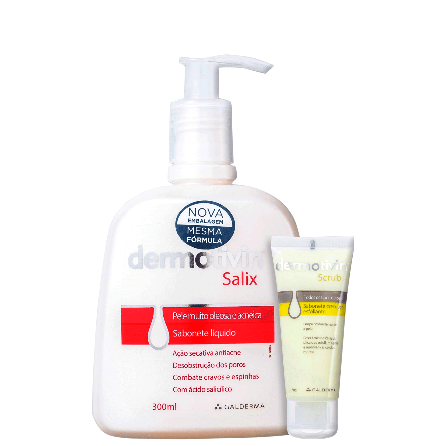 Kit Dermotivin Esfoliação e Limpeza Pele Oleosa Dupla (2 Produtos)