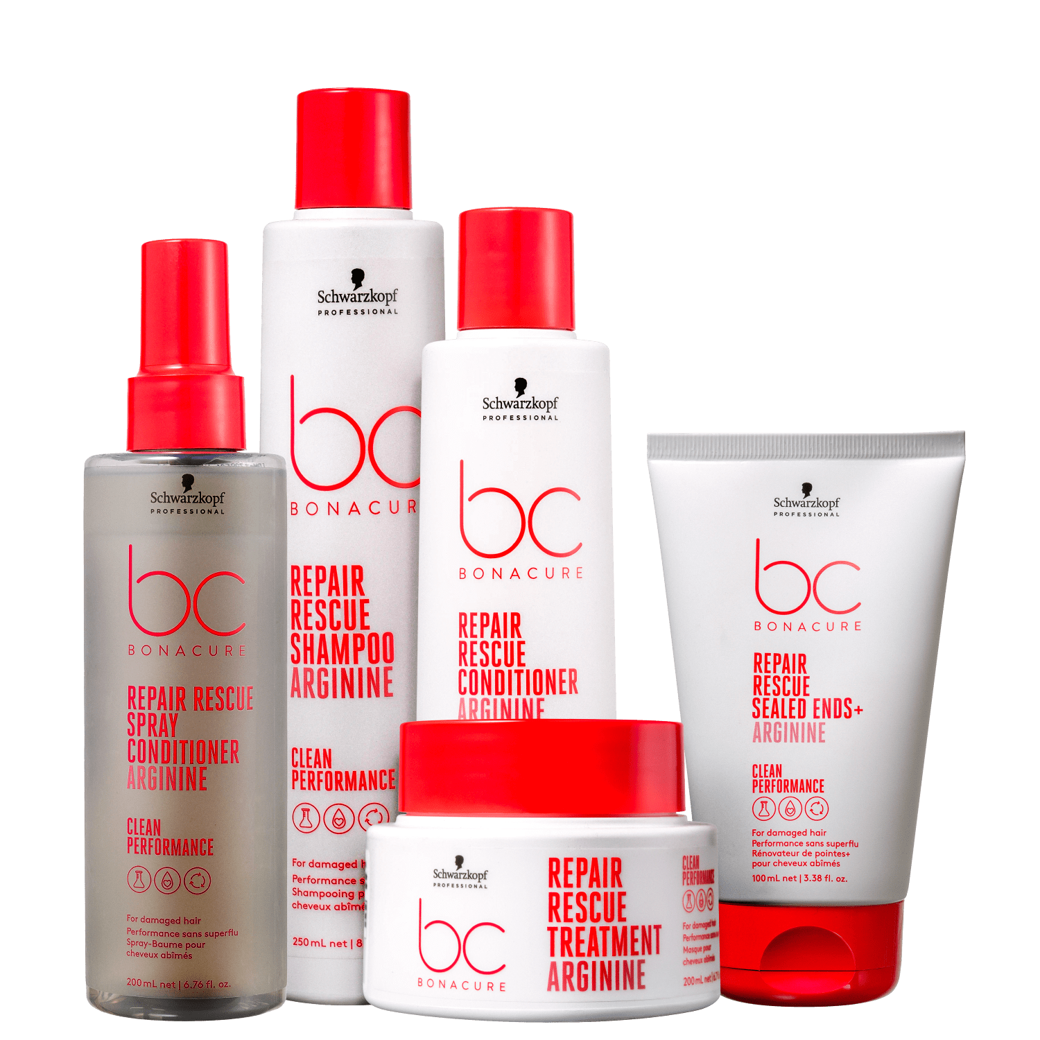Kit Schwarzkopf Professional BC Bonacure Clean Performance Repair Rescue (5 Produtos)