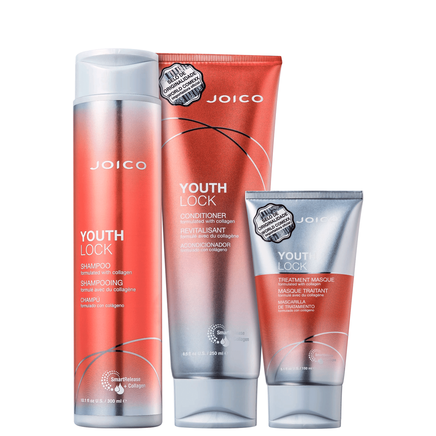 Kit Joico Youthlock Collagen Collection Trio (3 Produtos)