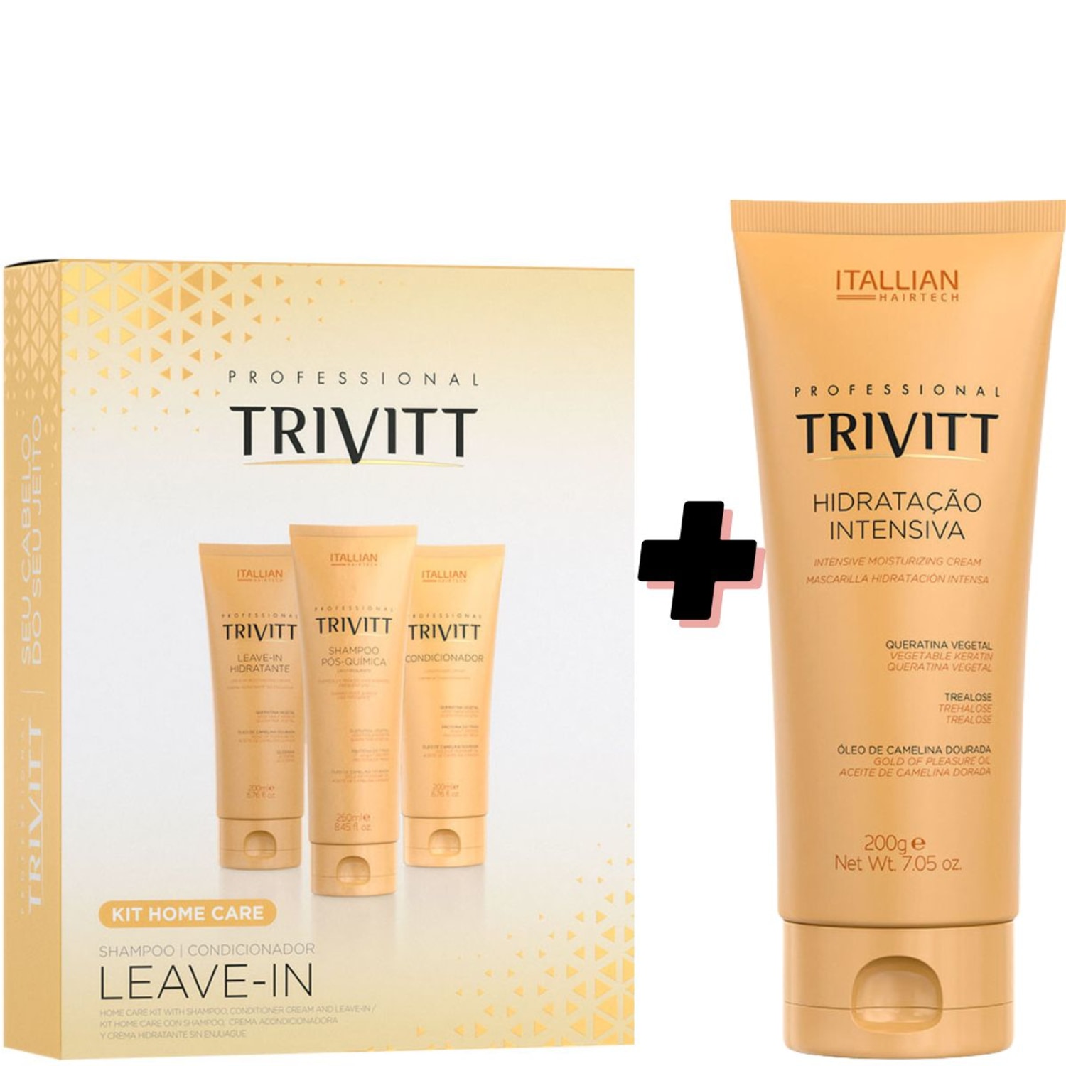 Kit Itallian Hairtech Professional Trivitt Cuidado Intensivo (4 Produtos)
