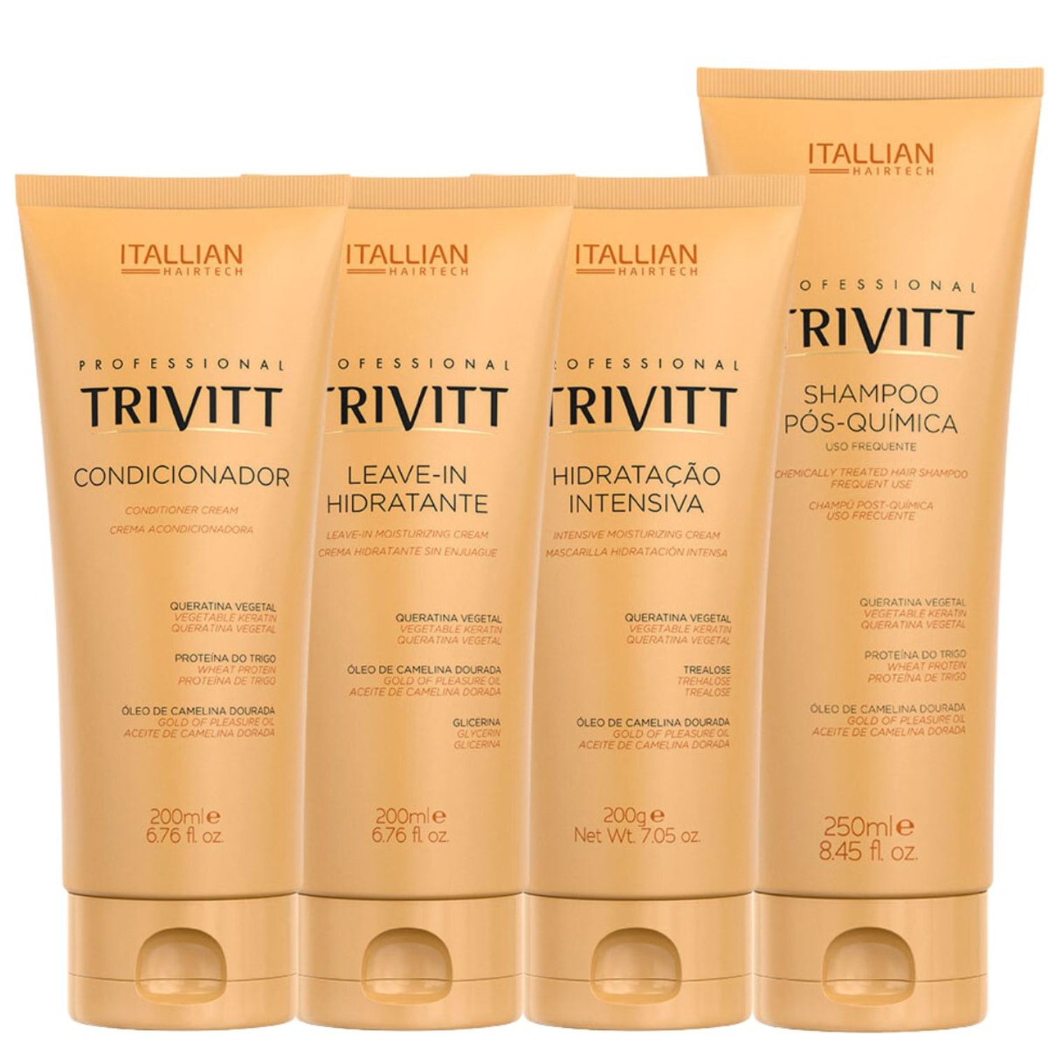Kit Itallian Hairtech Professional Trivitt Quarteto (4 Produtos)