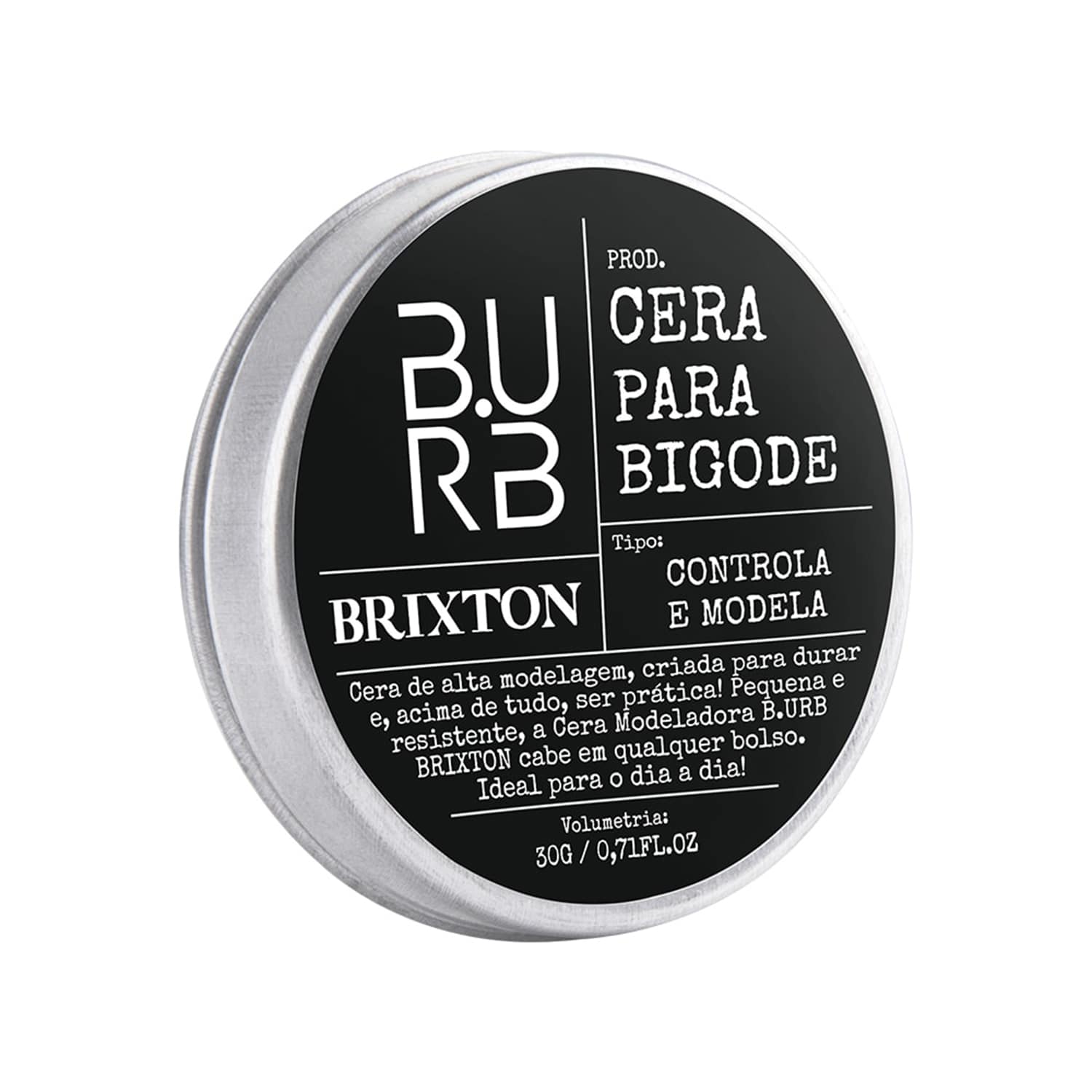 Cera Para Bigode Brixton Barba Urbana - B.URB - 30gr