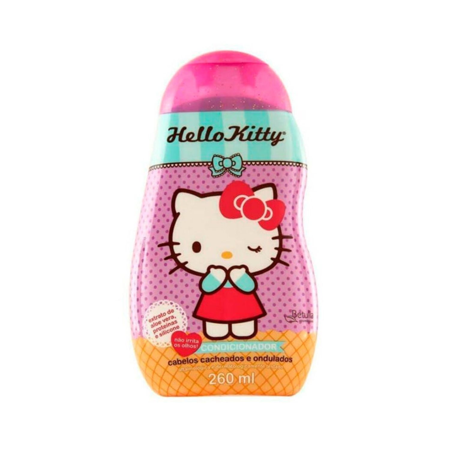 Condicionador Infantil Hello Kitty Cacheados E Ondulados 260Ml