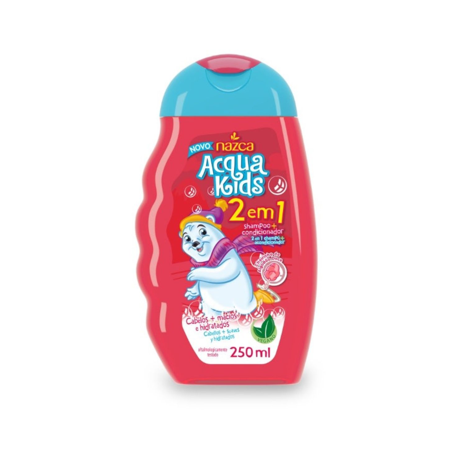 Shampoo Nazca Acqua Kids 2x1 Algodão Doce 250ml