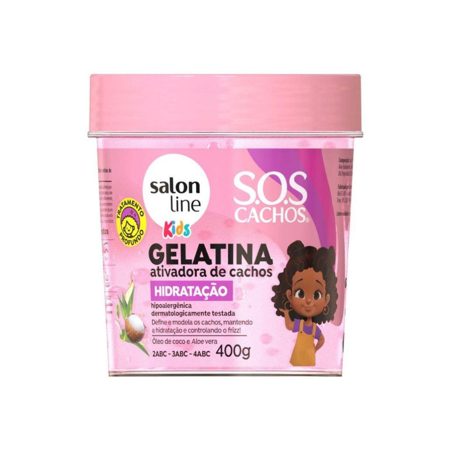 Gelatina Cap Salon Line Sos Hidratacao Kids 400gr