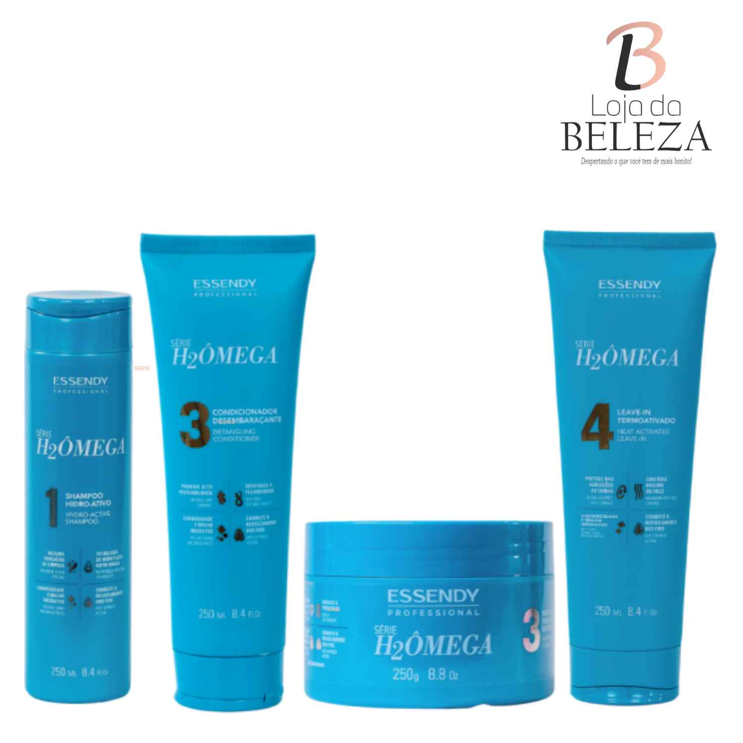 KIT SERIE H2OMEGA ESSENDY HOME CARE (4 PRODUTOS)