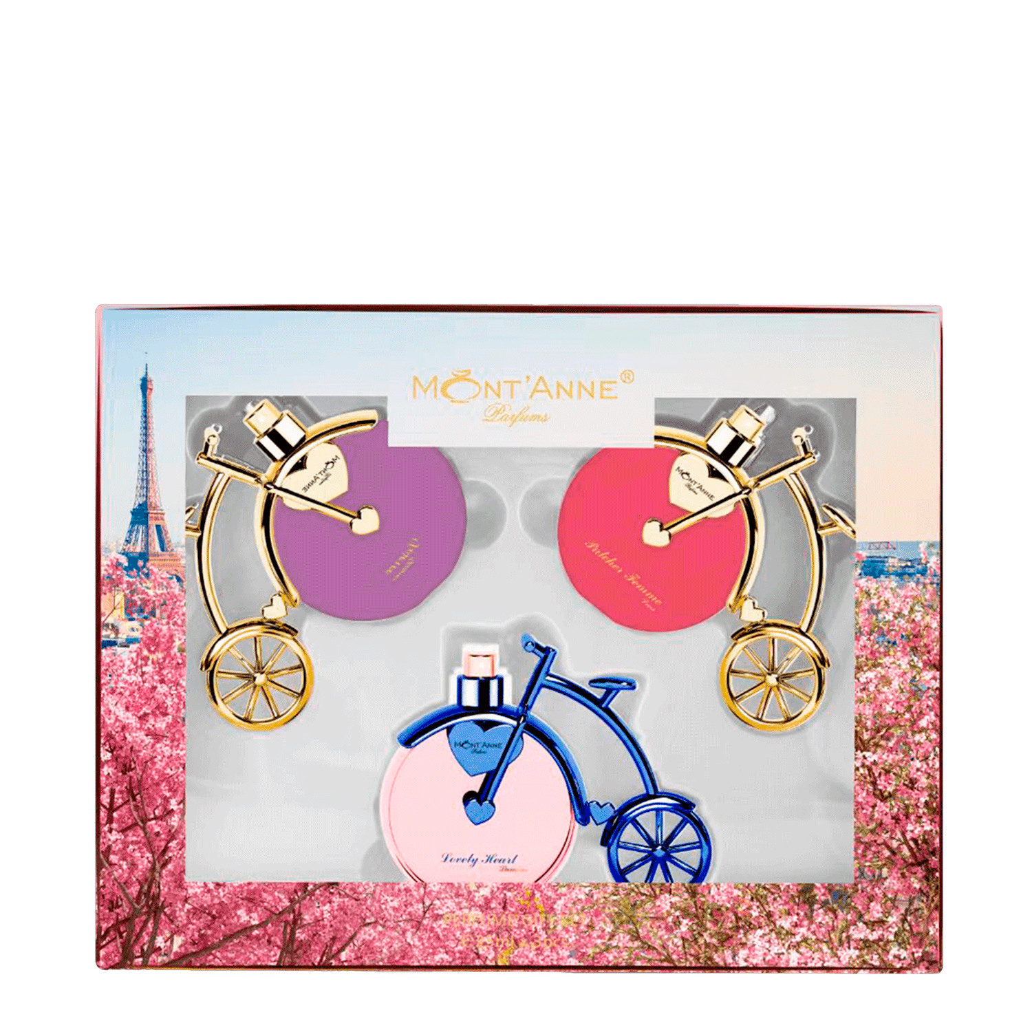 Kit Mont'Anne Parfums - Deserve Glamour 25ml + Pulcher Femme Luxe 25ml + Lovely Heart Luxe 25ml