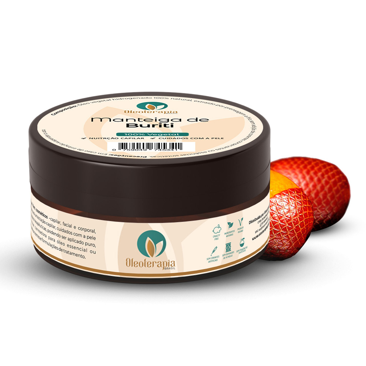 Oleoterapia Brasil Manteiga de Buriti - Manteiga Corporal e Capilar 60g