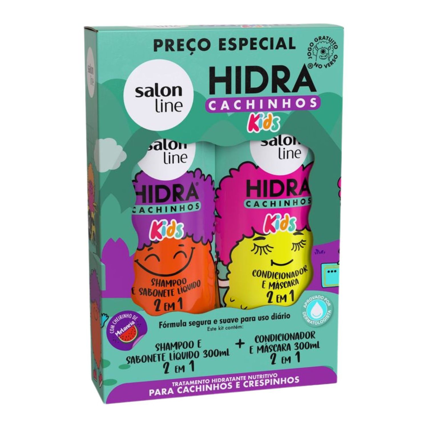 Kit Salon Line Hidra Cachinhos Kids Duo Basic (2 Produtos)