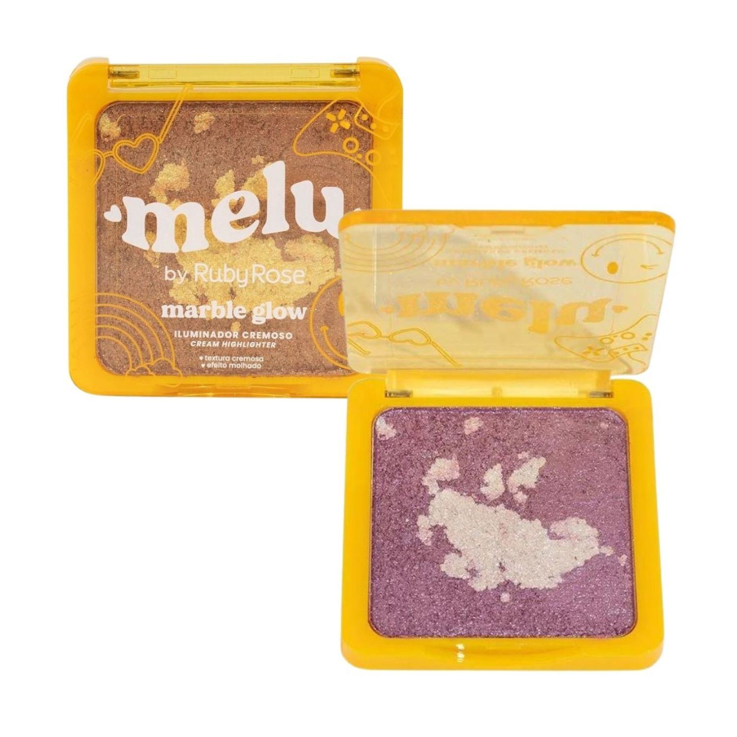 Ruby Rose Melu Marble Glow Beach Sunset - Iluminador Cremoso 11g