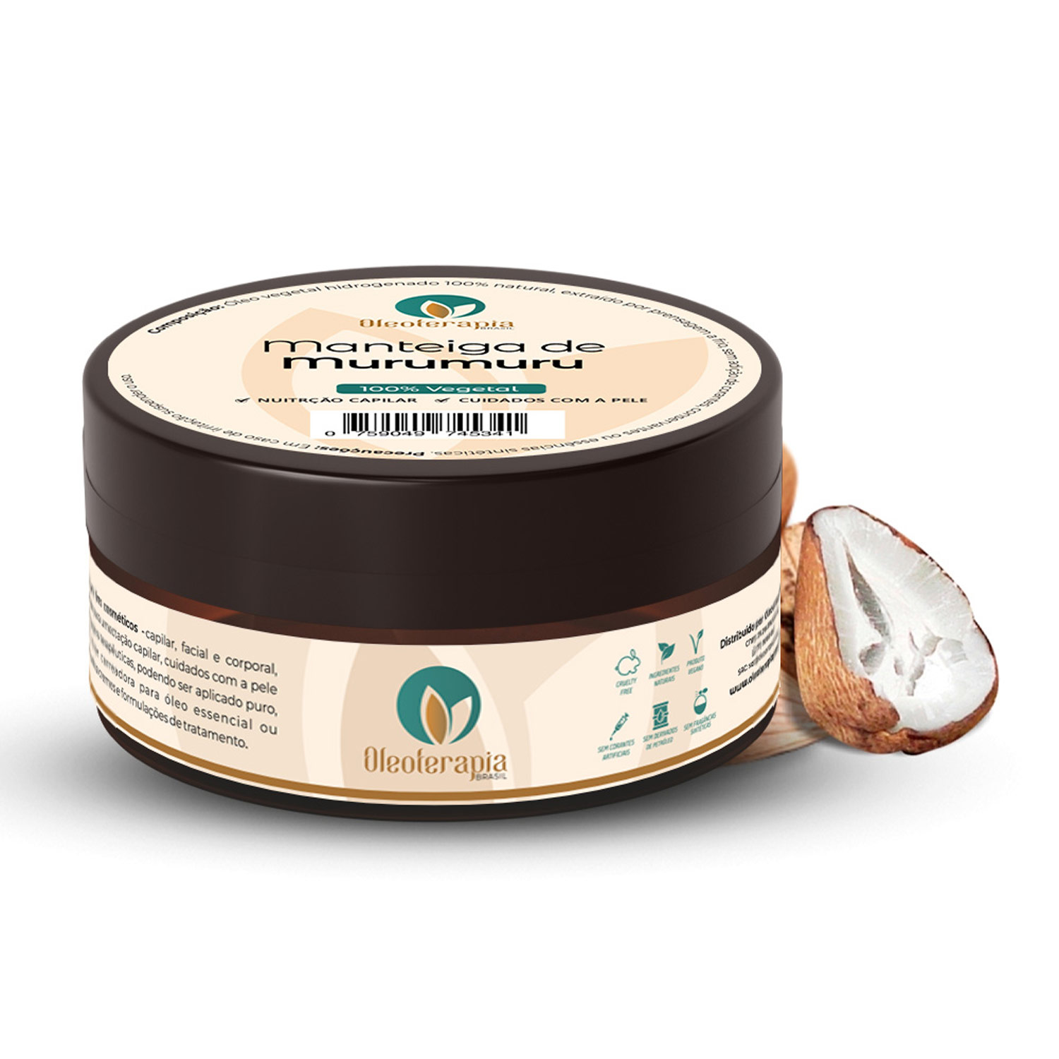 Oleoterapia Brasil Manteiga de Murumuru - Manteiga Corporal e Capilar 60g
