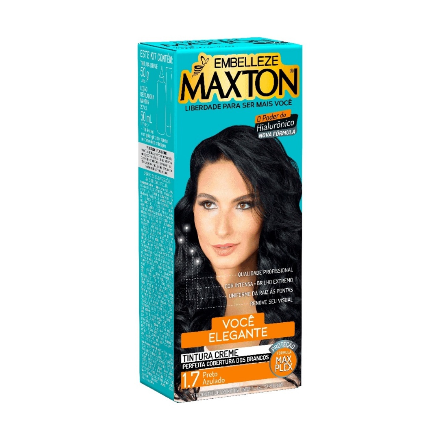 Embelleze Maxton Preto Azulado 1.7 - Tintura Creme 158g