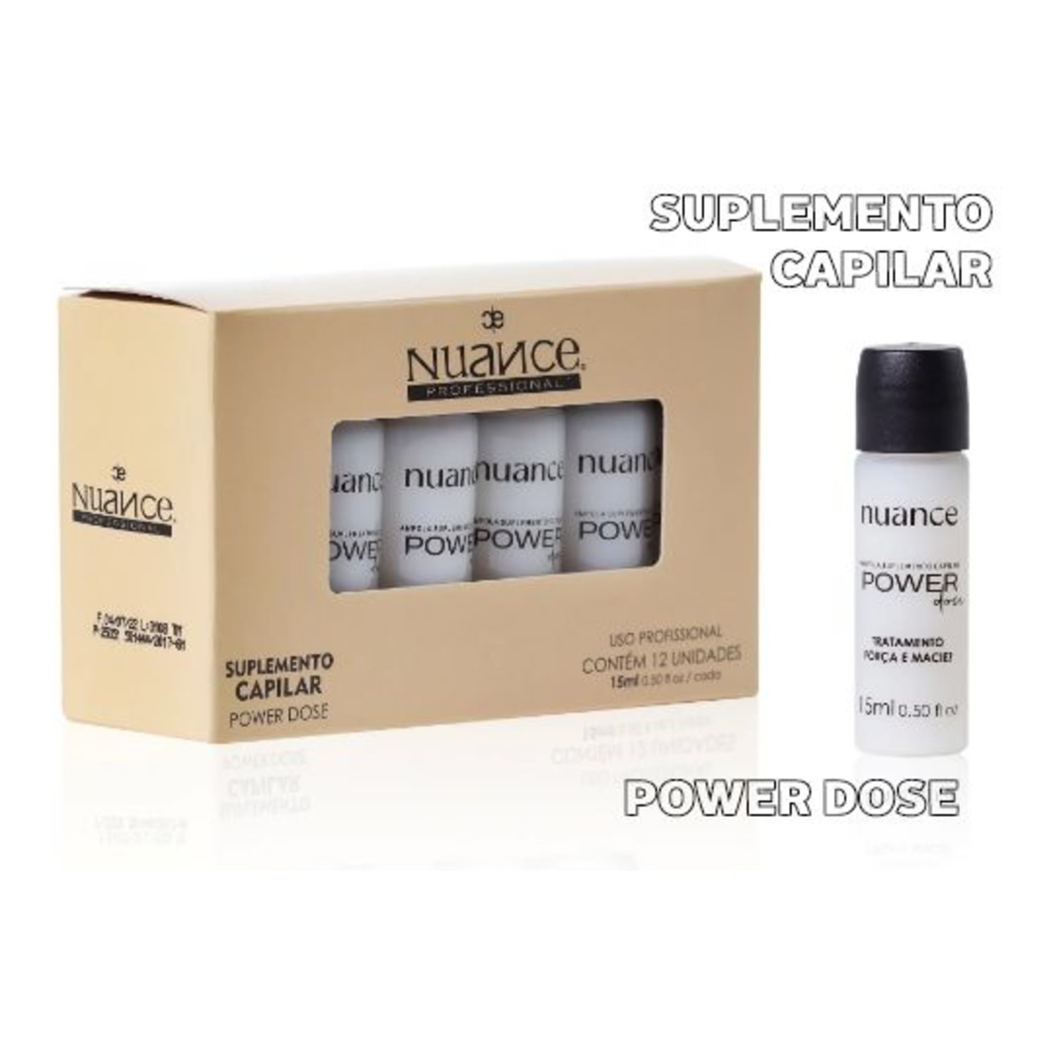 Ampola Suplemento Capilar Power Dose caixa c/ 12 un - Nuance