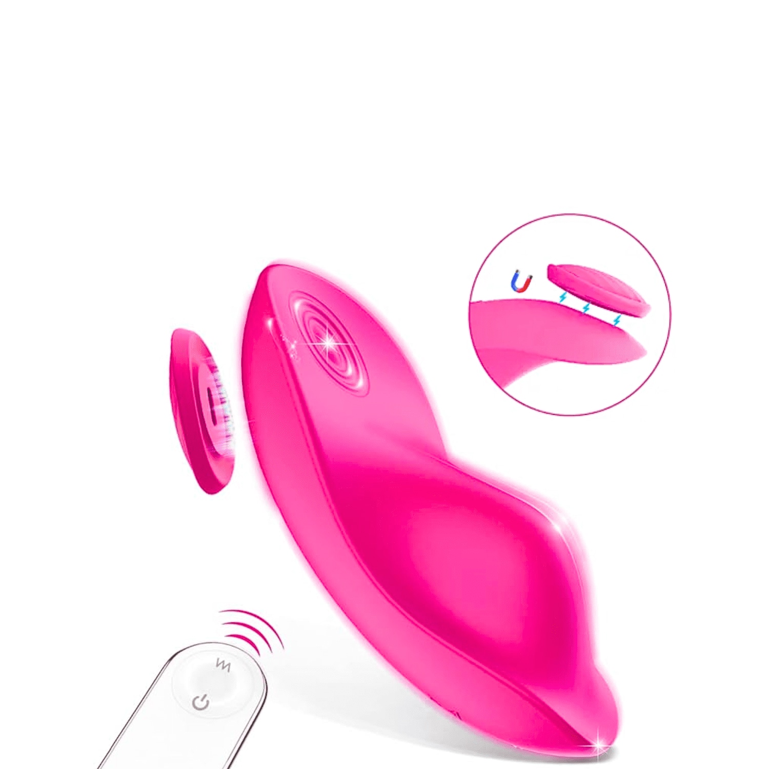 Calcinha Vibratória Leaf Shande Recarregável com Controle e 9 Modos de Vibração Pink