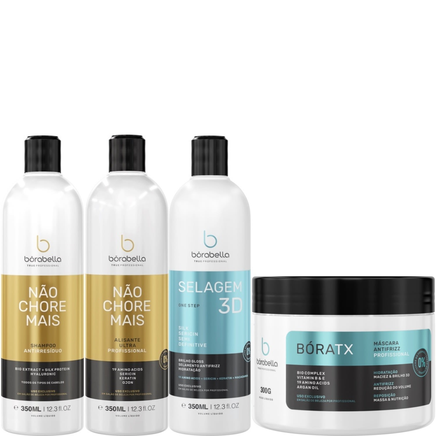 Borabella Kit Não Chore Mais + Selagem 3x350ml + Bóratx 300g