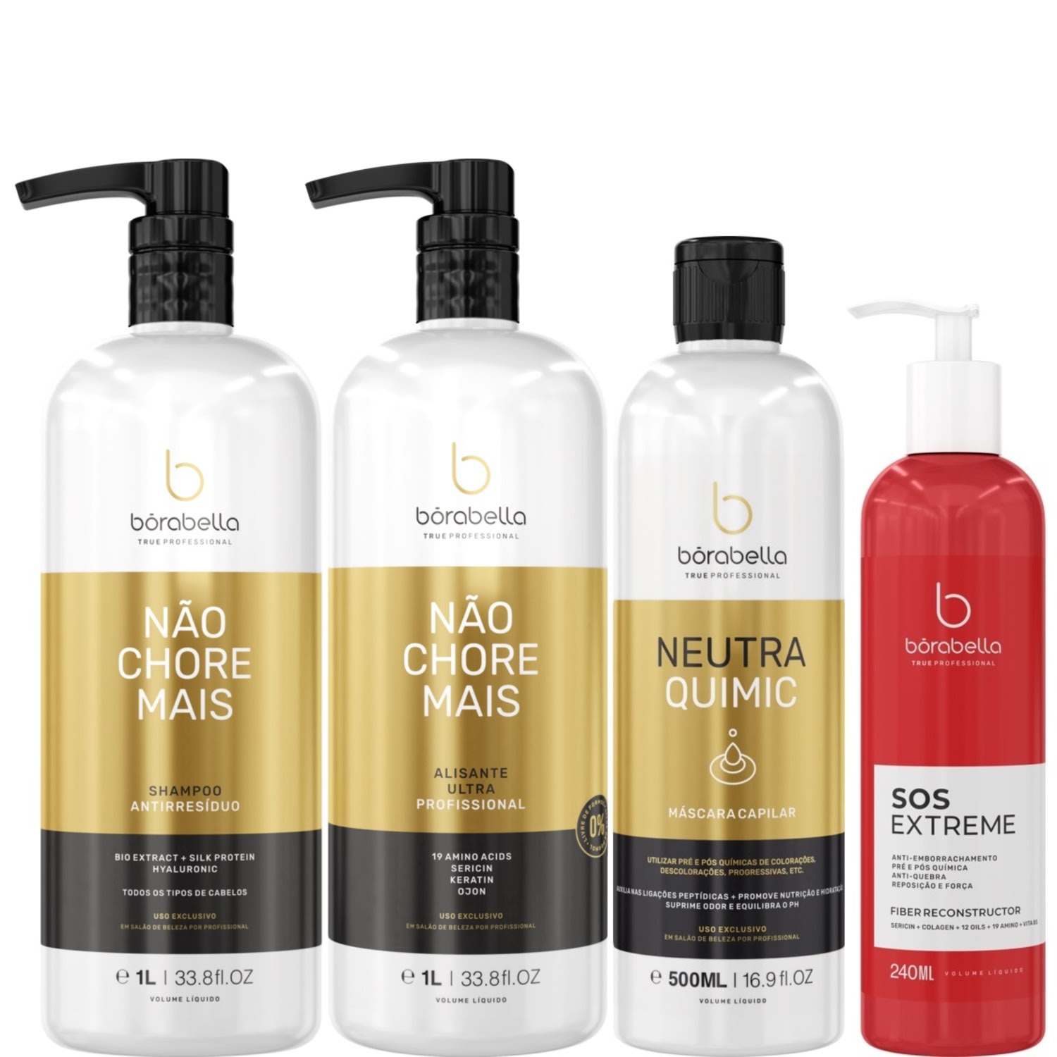 Borabella Kit Não Chore Mais 2x1L + NeutraQuimic 500ml + SOS