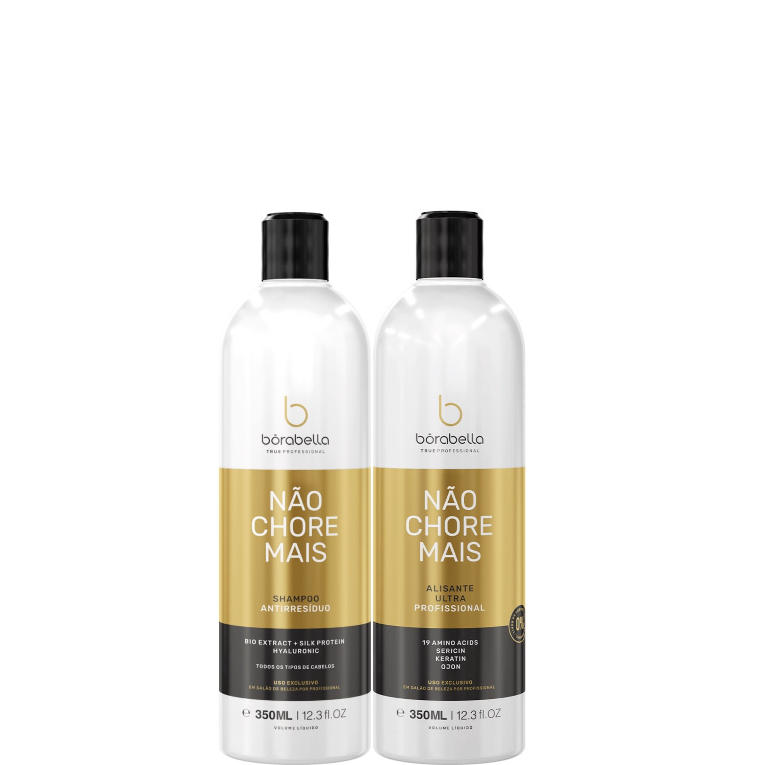 Borabella Kit Não Chore Mais 2x350ml + Argan 7ml + Sachês