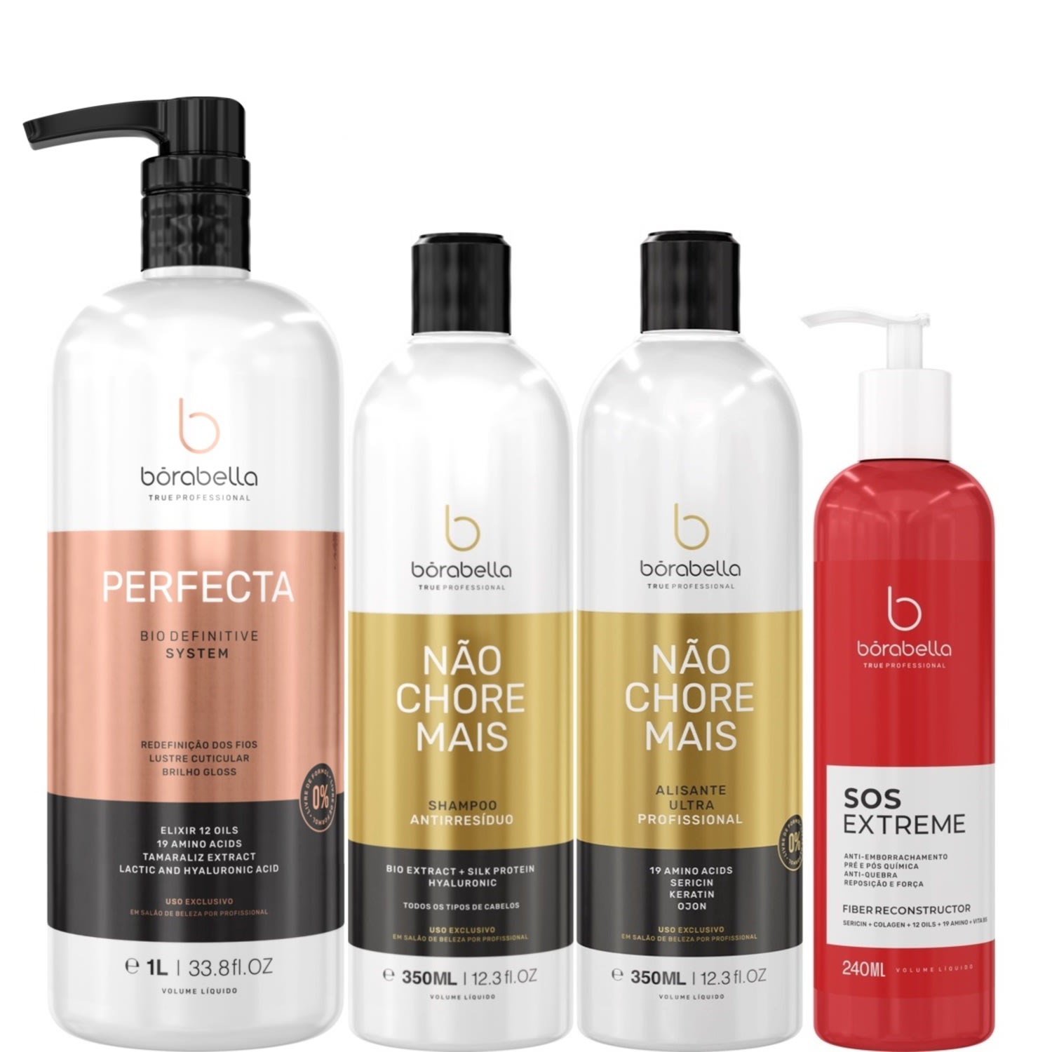 Borabella Perfecta 1L + Kit Não Chore Mais 350ml + SOS 240ml